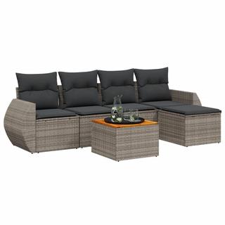 VidaXL set divano da giardino Polirattan  