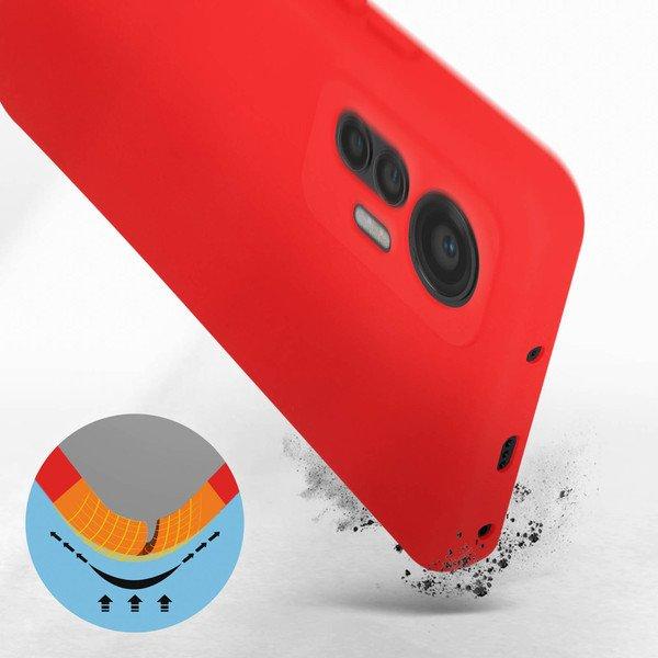 Avizar  Coque Xiaomi 12 Lite Soft Touch Rouge 