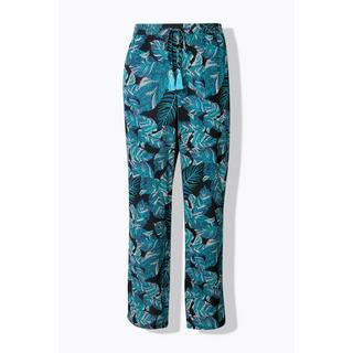 Ulla Popken Pantaloni Rose Gamba Larga Crêpe Cintura Elastica  