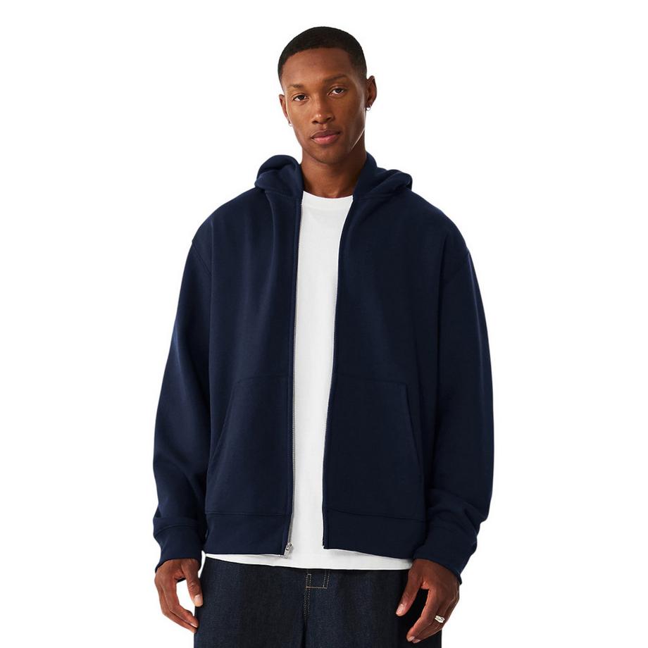 Bella + Canvas Hoodie Mit Durchgehendem Reißverschluss Schwere Qualität  