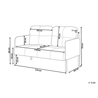 Beliani 2 Sitzer Sofa aus Polyester Retro LAHTI  