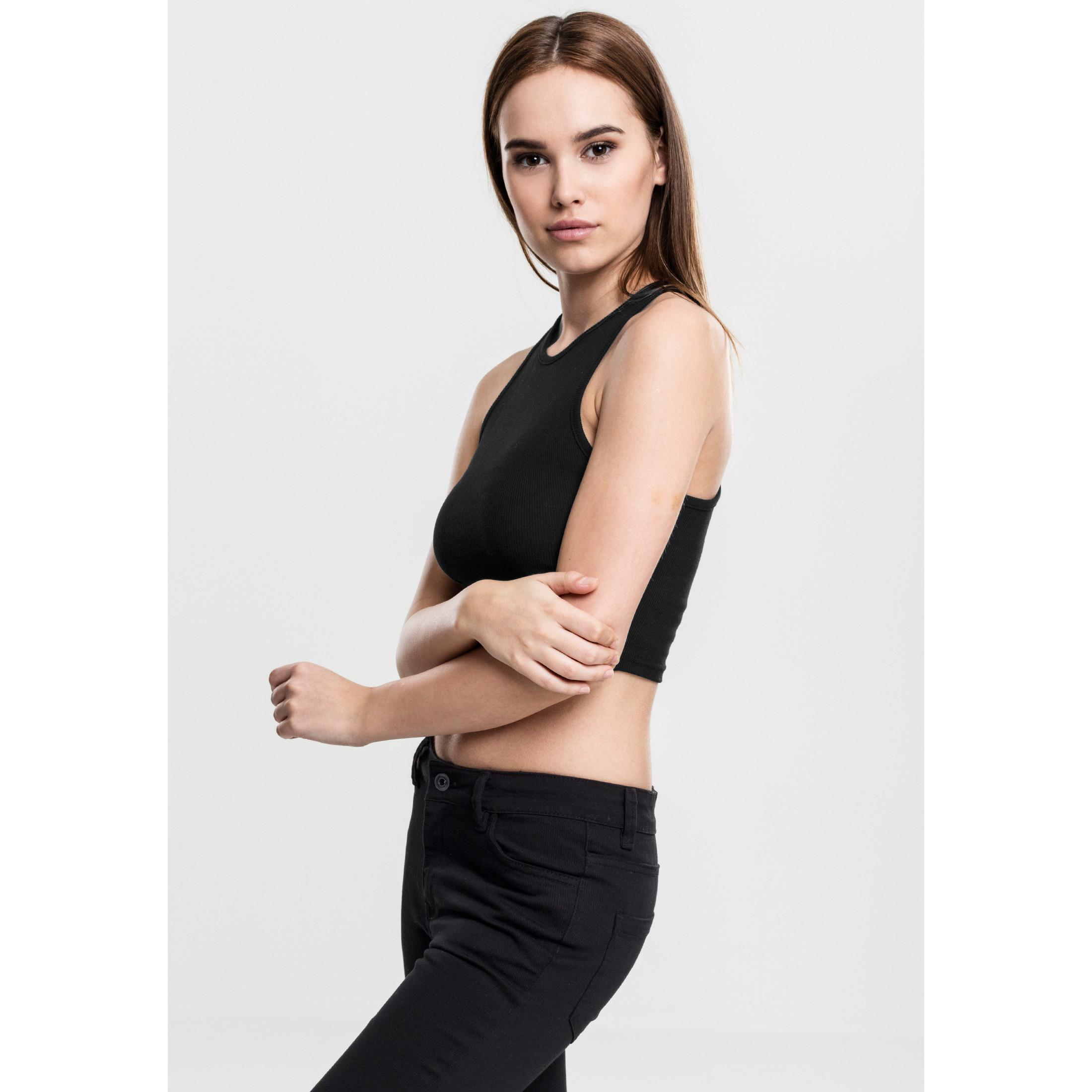 URBAN CLASSICS  crop top donna urban claic rib 