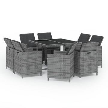 Garten-essgruppe poly-rattan