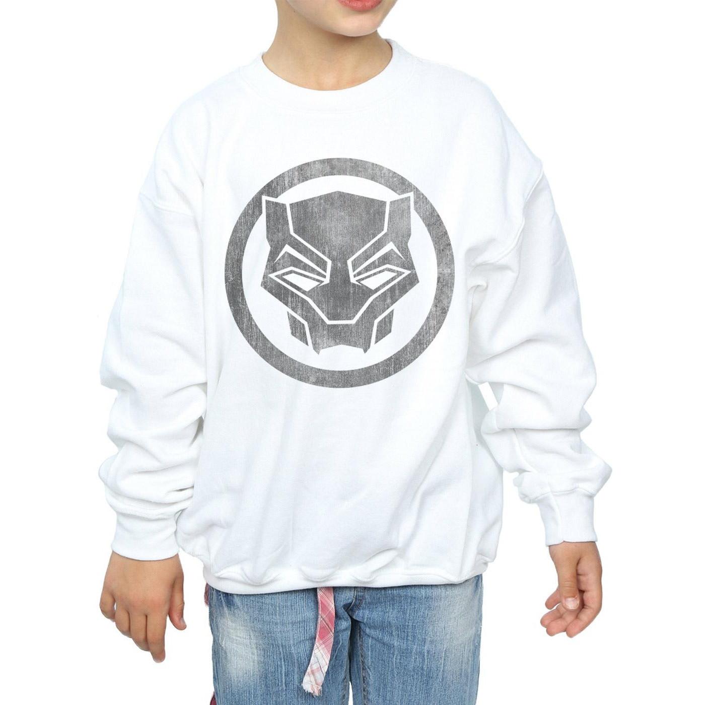 MARVEL  Black Panther Distressed Icon Sweatshirt 