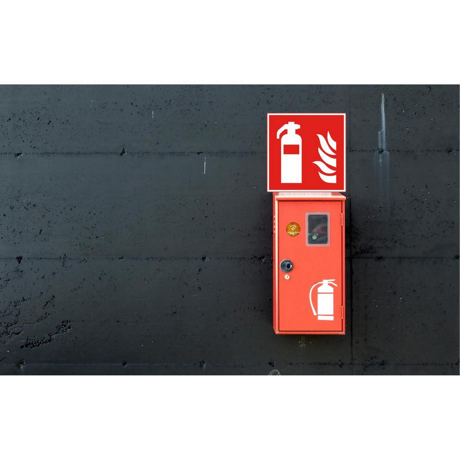 Exacompta Panneau PVC adhésif antidérapant Extincteur 20x20 cm  