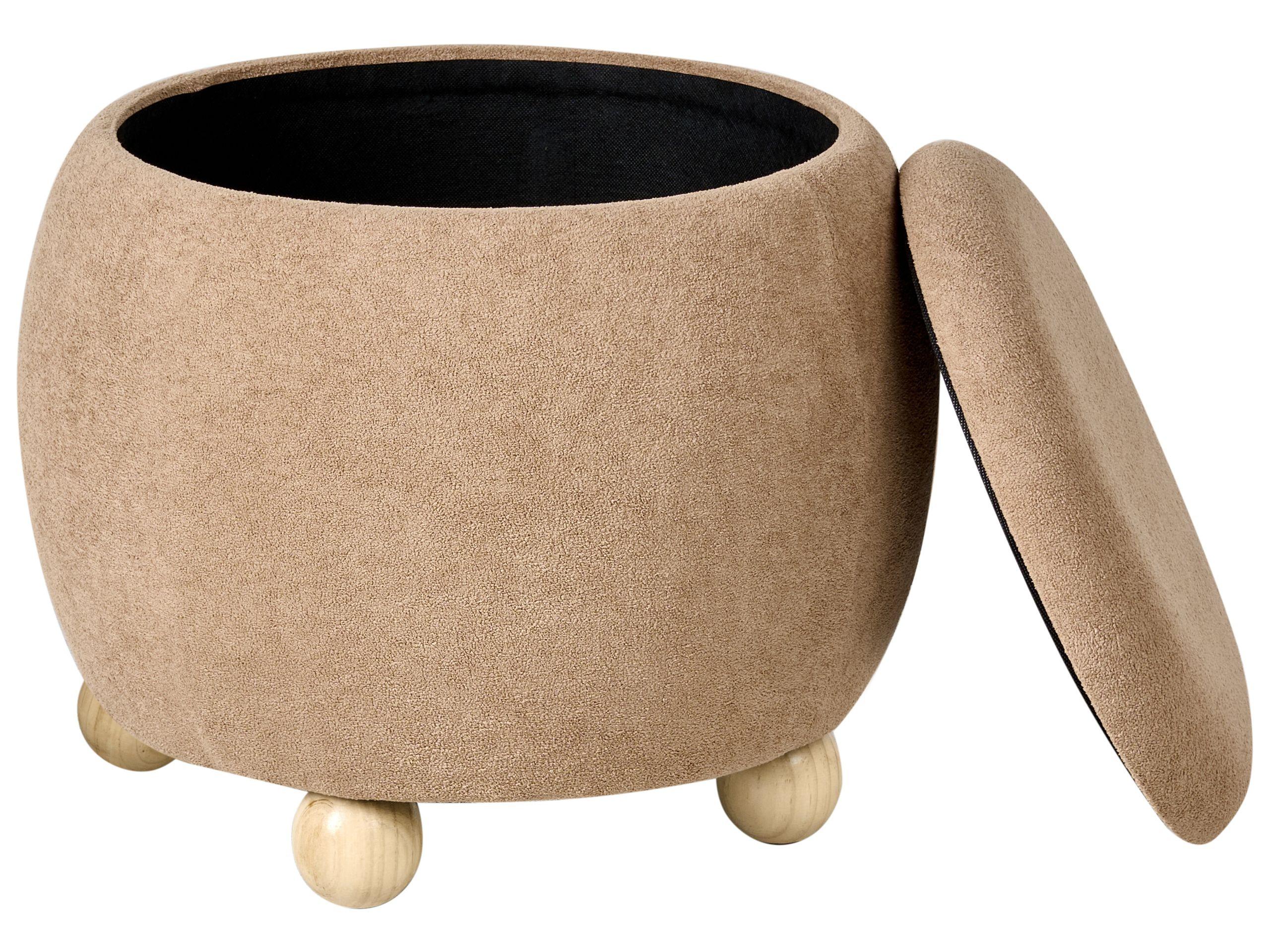 Beliani Pouf contenitore en Bouclé Classico ANNABELLA  