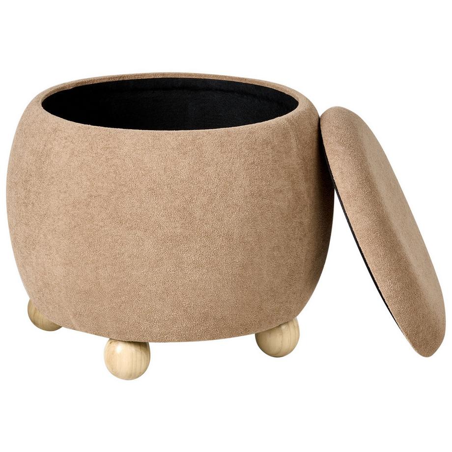 Beliani Pouf mit Stauraum aus Bouclé Klassisch ANNABELLA  