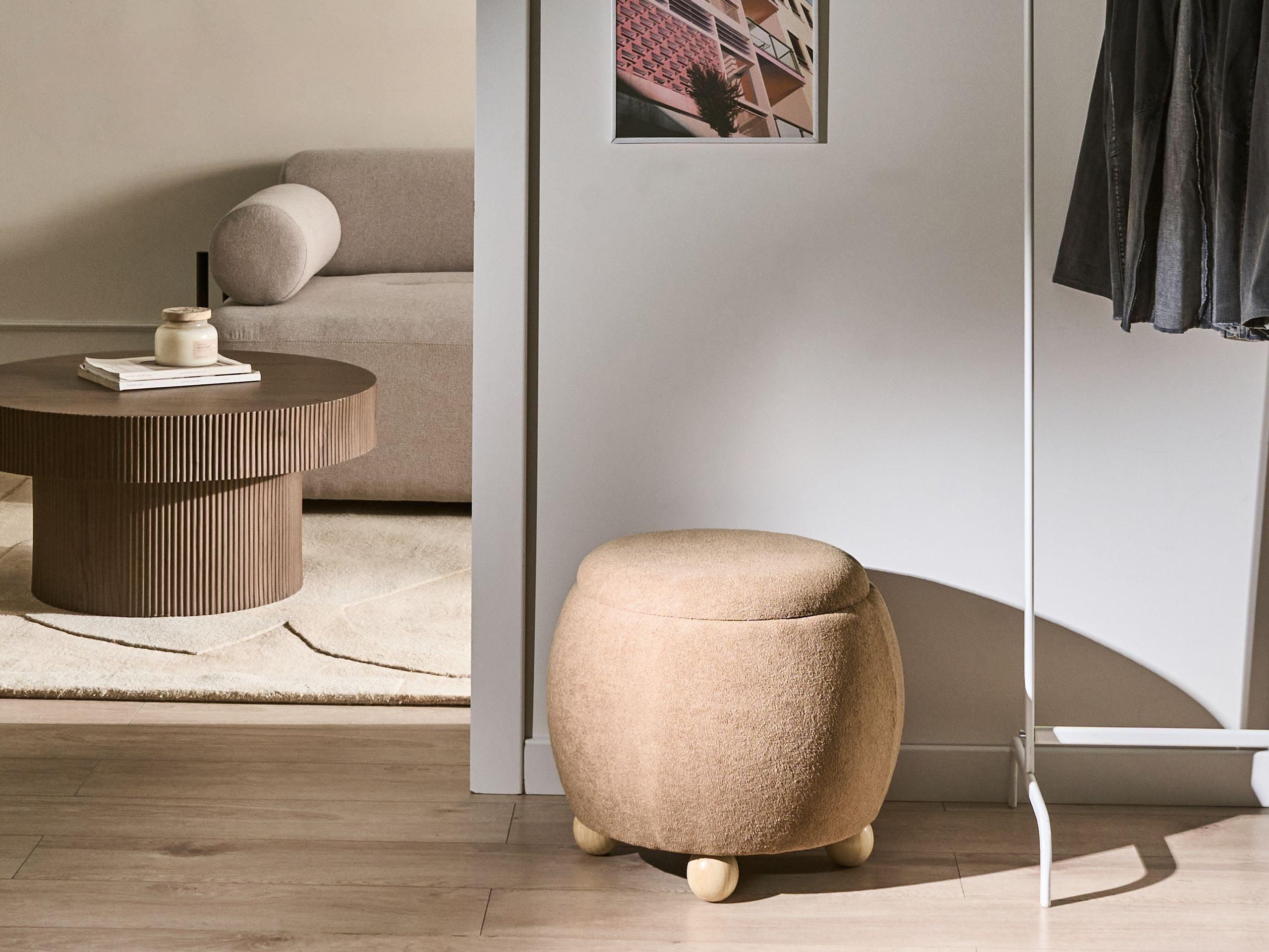 Beliani Pouf contenitore en Bouclé Classico ANNABELLA  