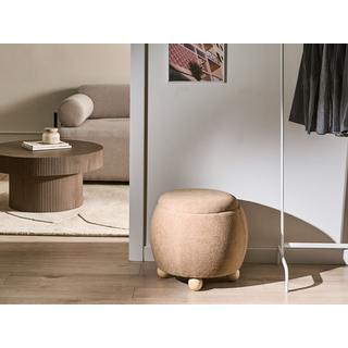 Beliani Pouf contenitore en Bouclé Classico ANNABELLA  