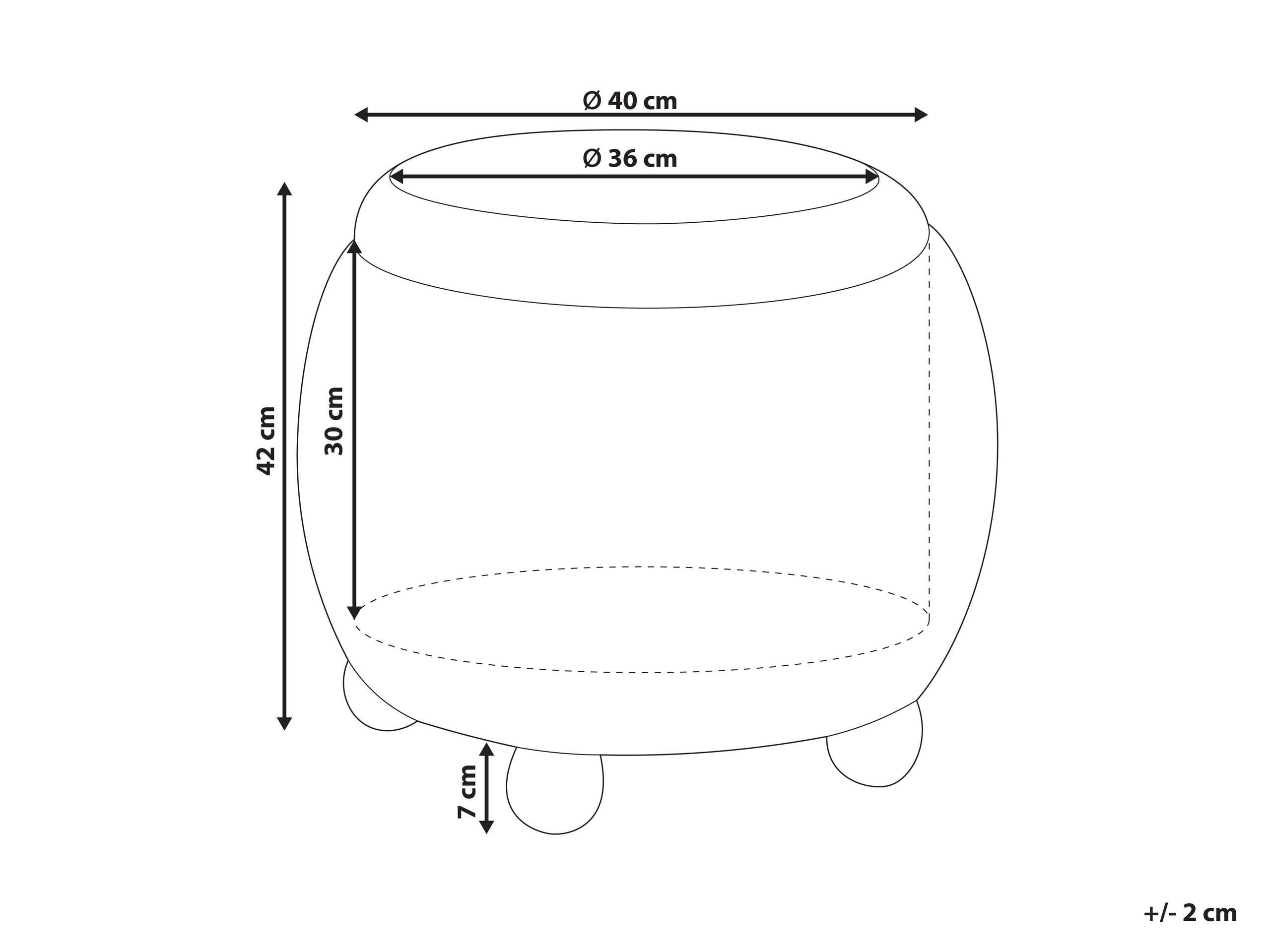 Beliani Pouf contenitore en Bouclé Classico ANNABELLA  