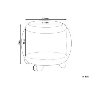 Beliani Pouf contenitore en Bouclé Classico ANNABELLA  