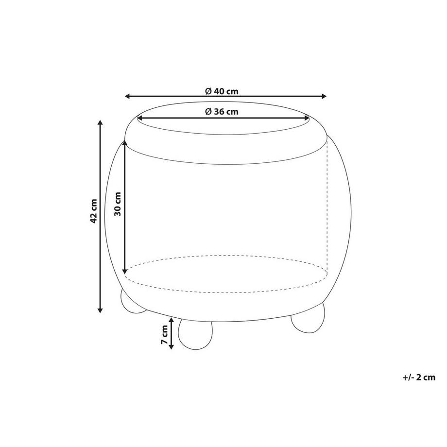Beliani Pouf mit Stauraum aus Bouclé Klassisch ANNABELLA  