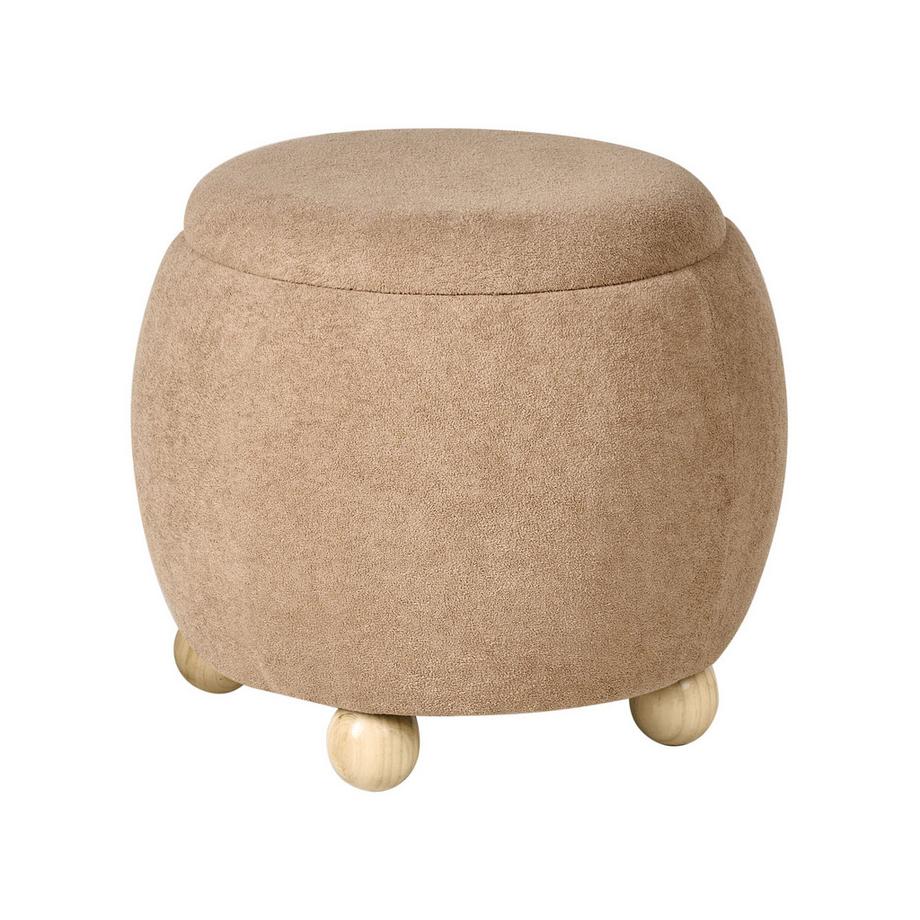 Pouf mit Stauraum aus Bouclé Klassisch ANNABELLA