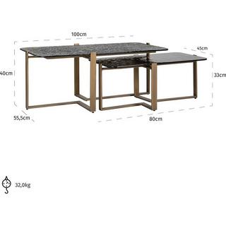 mutoni Table basse Sterling 110x65 (lot de 2)  