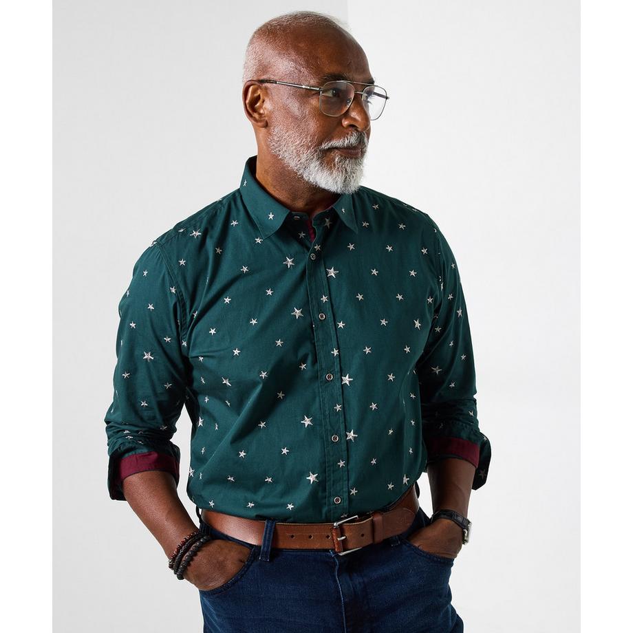 Chemise brodée étoiles