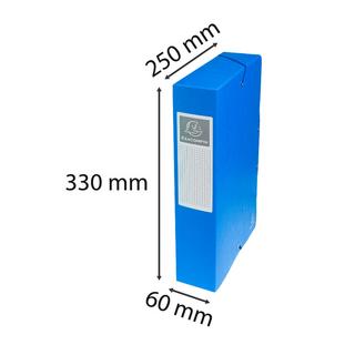Exacompta Archivbox aus Colorspan-Karton 600g, Rückenbreite 60mm mit Etikett, 25x33cm für DIN A4 - x 8  