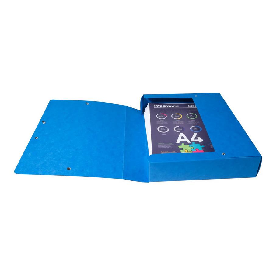 Exacompta Cartella portaprogetti con elastici montata dorso 60mm cartoncino lustré - A4 - x 8  