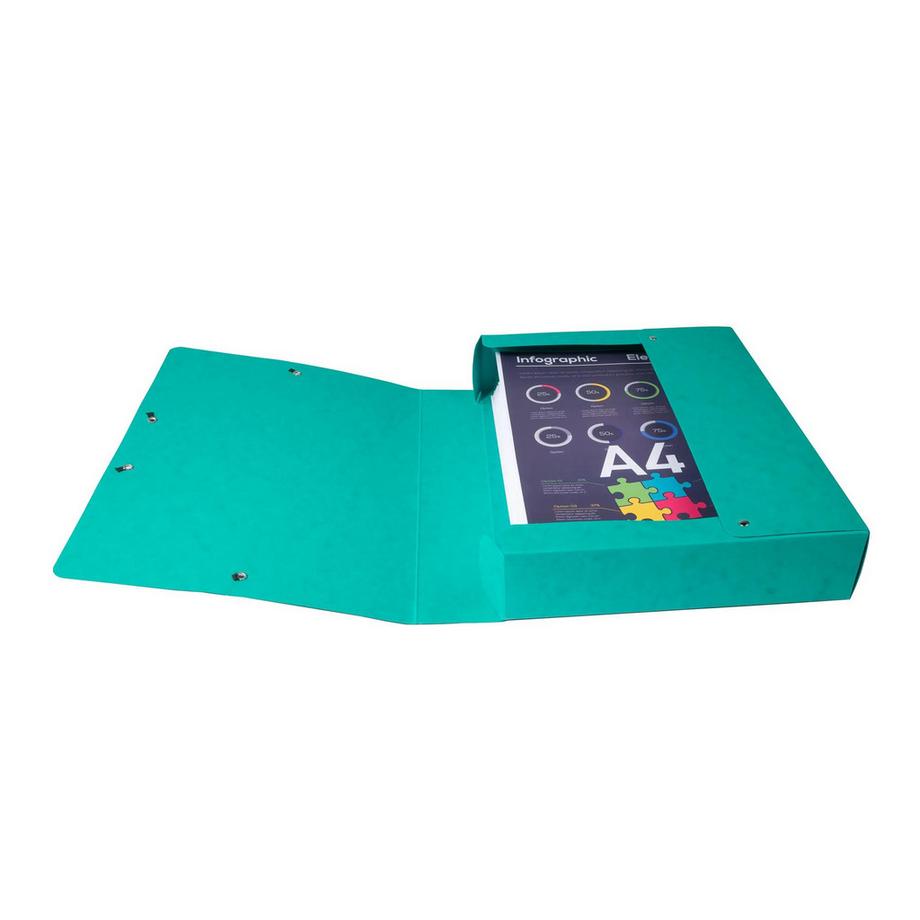 Exacompta Cartella portaprogetti con elastici montata dorso 60mm cartoncino lustré - A4 - x 8  