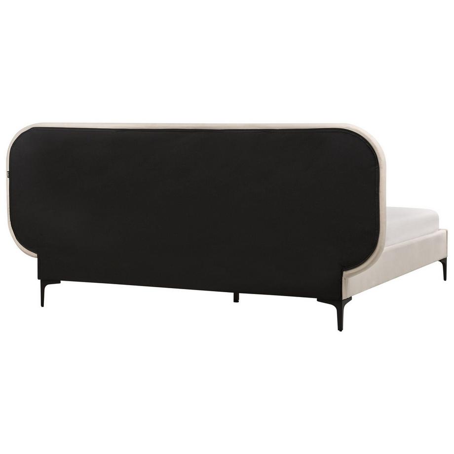 Beliani Bett mit Lattenrost aus Samtstoff Modern SUZETTE  