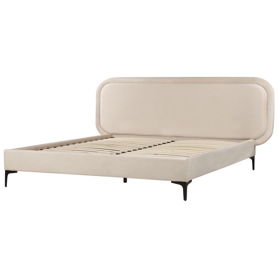 Beliani Bett mit Lattenrost aus Samtstoff Modern SUZETTE  