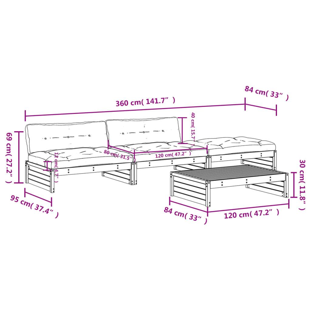 VidaXL Garten lounge set holz  