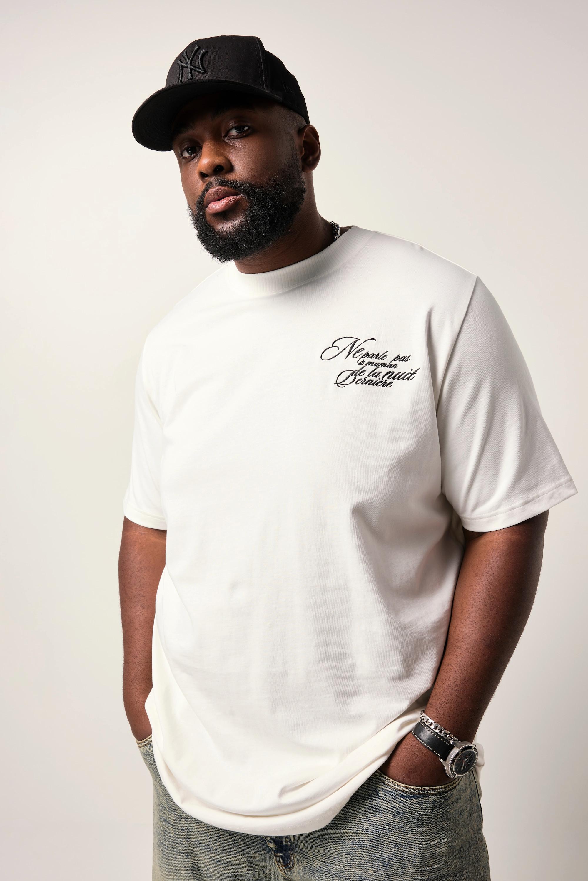 Sthuge Halbarm Stickereien T-Shirt  