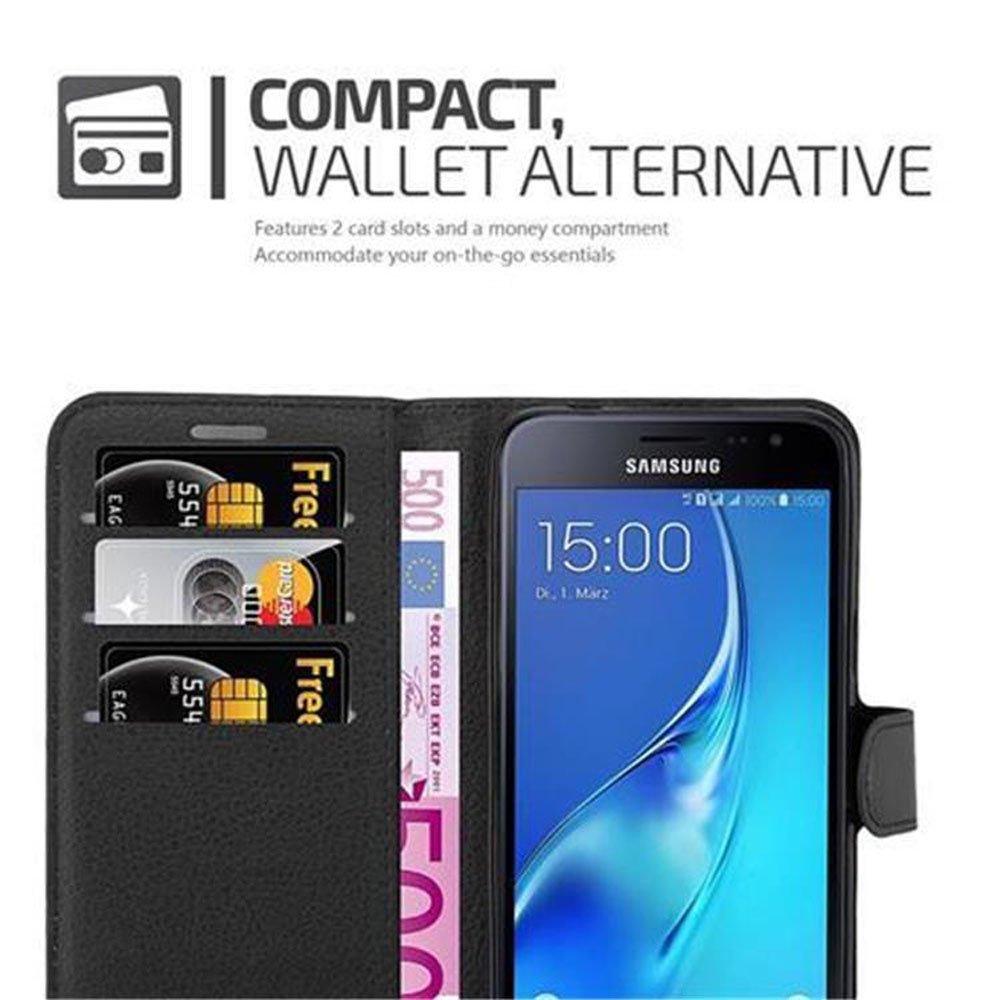 Cadorabo  Housse compatible avec Samsung Galaxy J3 2016 - Coque de protection avec fermeture magnétique, fonction de support et compartiment pour carte 