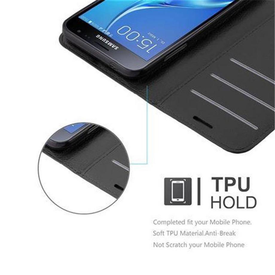 Cadorabo  Hülle für Samsung Galaxy J3 2016 Standfunktion, Kartenfach 