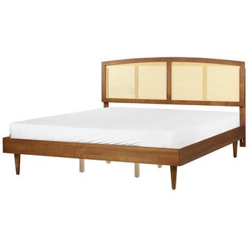 Bett mit Lattenrost aus Gummibaumholz Rustikal VARZY