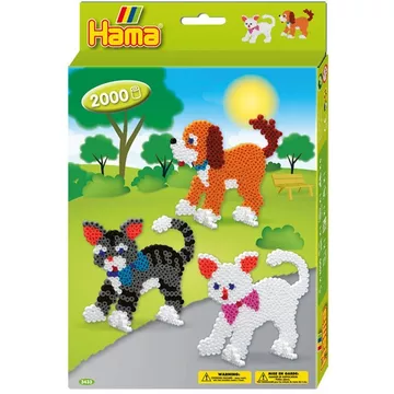 HAMA Bügelperlen Set Midi  Hund/Katze