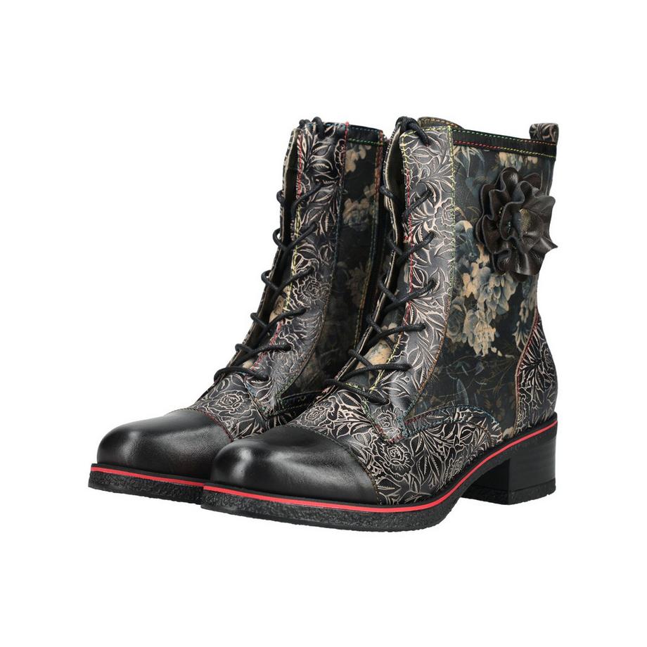 Laura Vita Bottines à lacets imprimé floral  