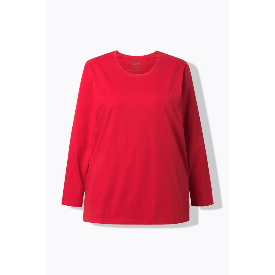Ulla Popken Relaxed Fit Langarm Rundhals Shirt  