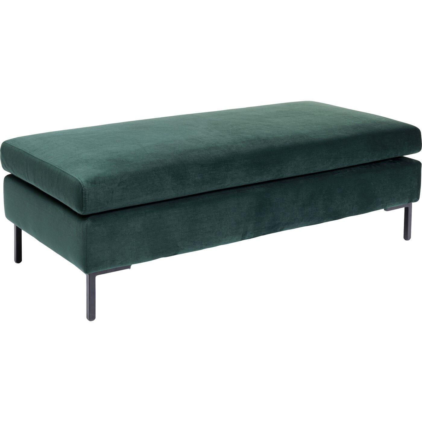 KARE Design Tabouret Gianni Velours vert foncé  