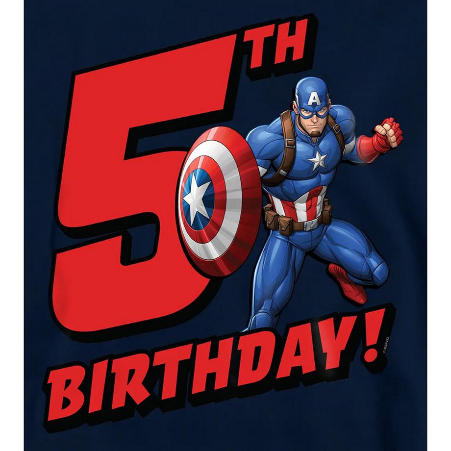 CAPTAIN AMERICA  5th Birthday Felpa Con Cappuccio Da Indossare 