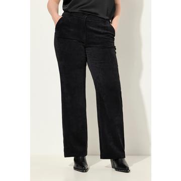 Pantalon de tailleur Mary, en velours côtelé. Jambe large. Taille confortable.