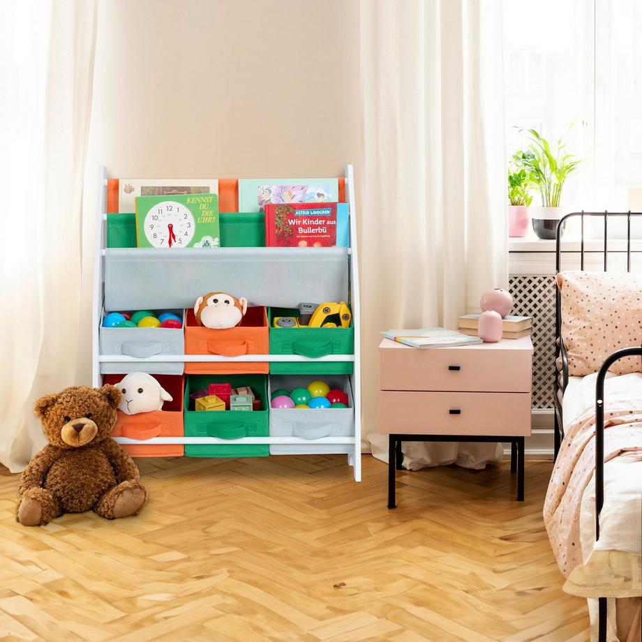 Northix Kinderregal mit Aufbewahrungsboxen  