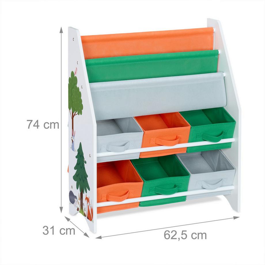 Northix Kinderregal mit Aufbewahrungsboxen  