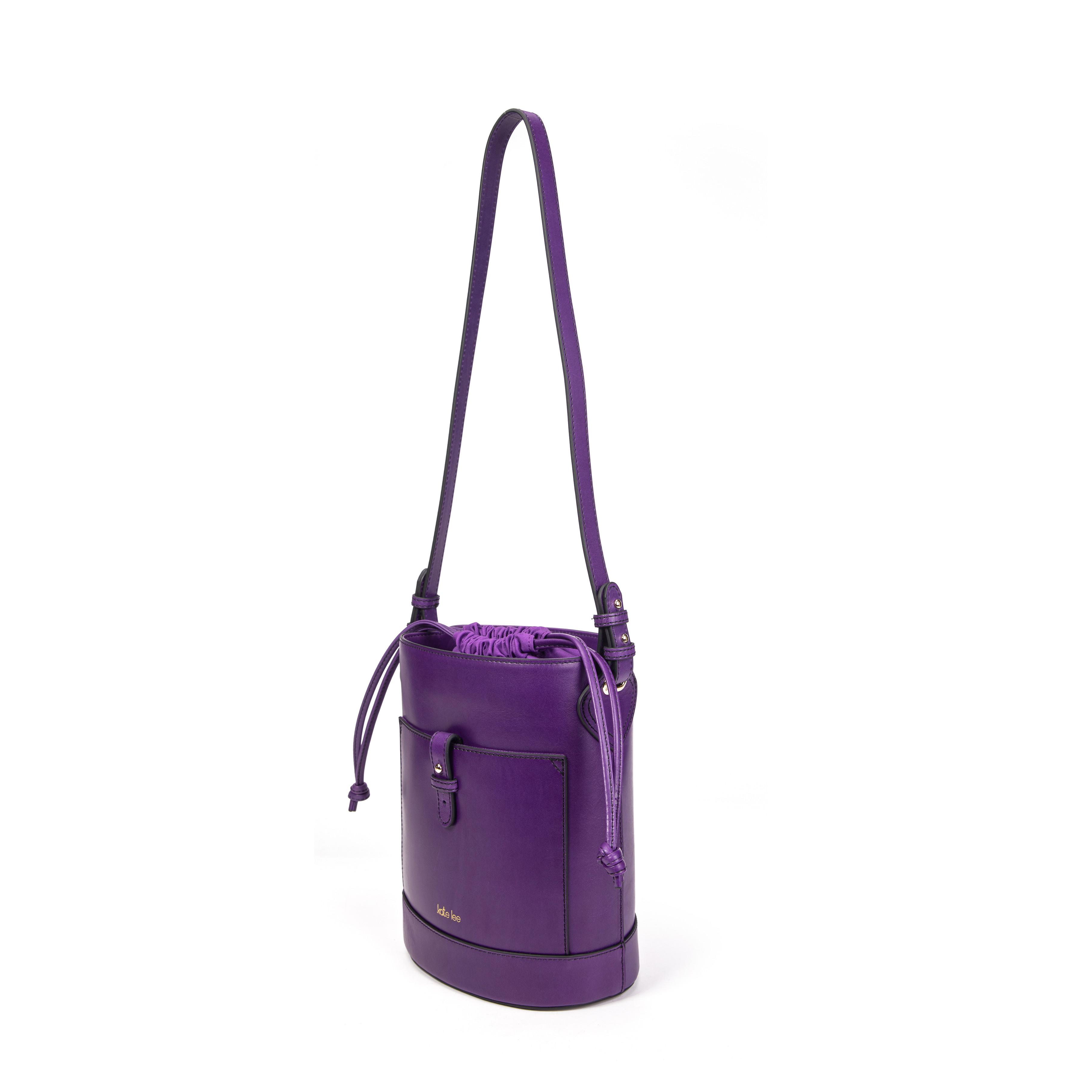 Kate Lee  Eimertasche aus Leder Louvre violett 