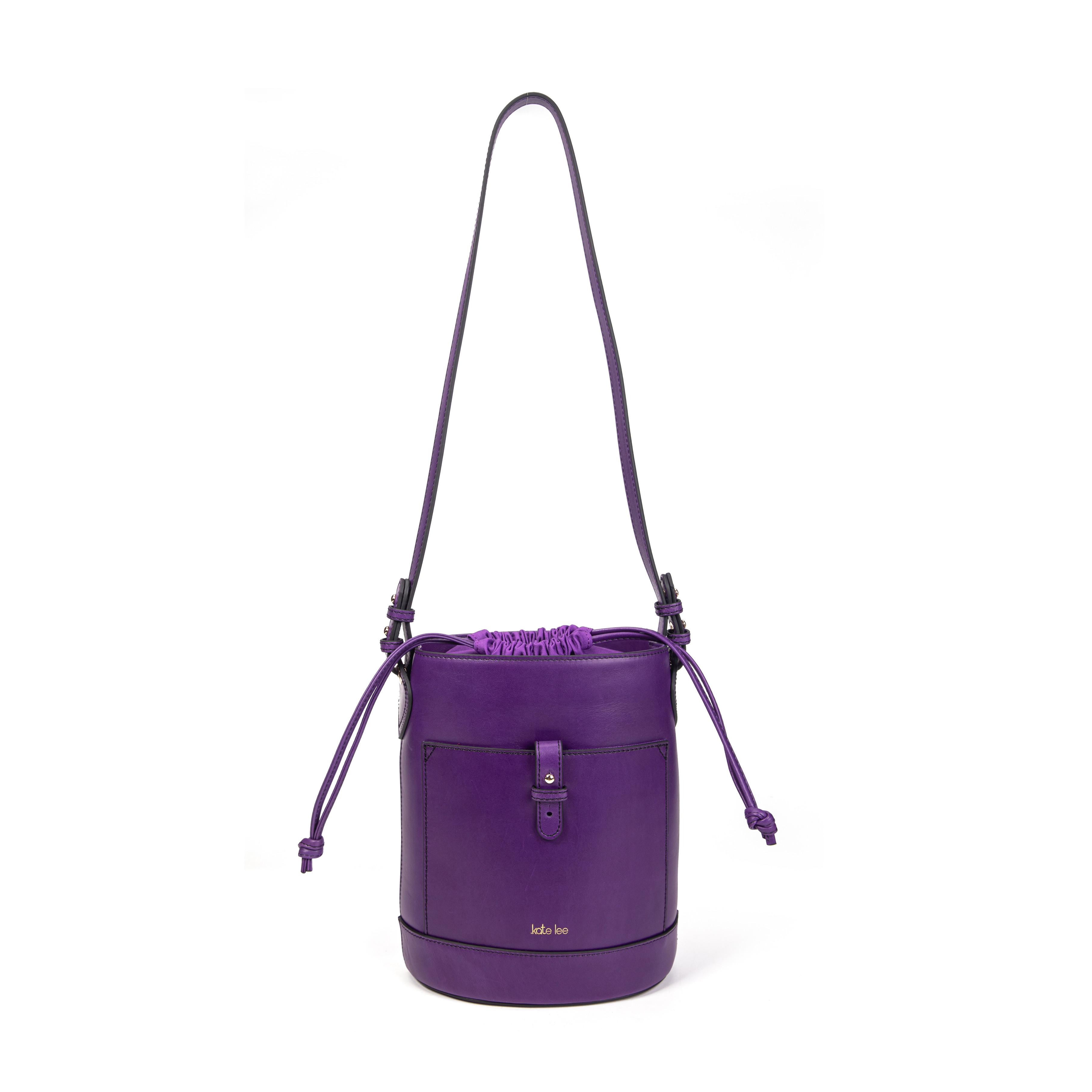 Kate Lee  Eimertasche aus Leder Louvre violett 