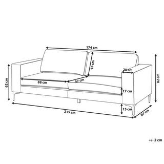 Beliani 3 Sitzer Sofa aus Bouclé Retro VADSTENA  