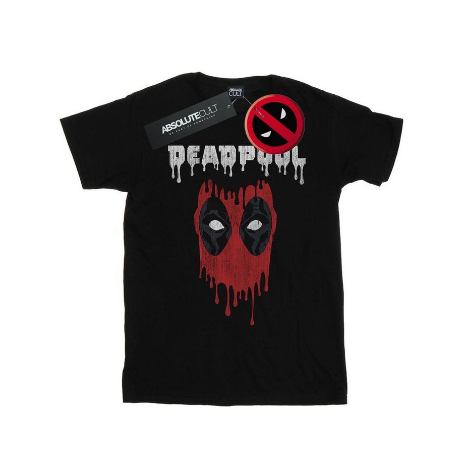 MARVEL Deadpool Melted Face Grafikdruck T-Shirt  