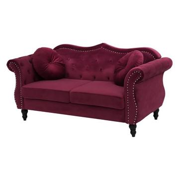 2 Sitzer Sofa aus Samtstoff Glamourös SKIEN