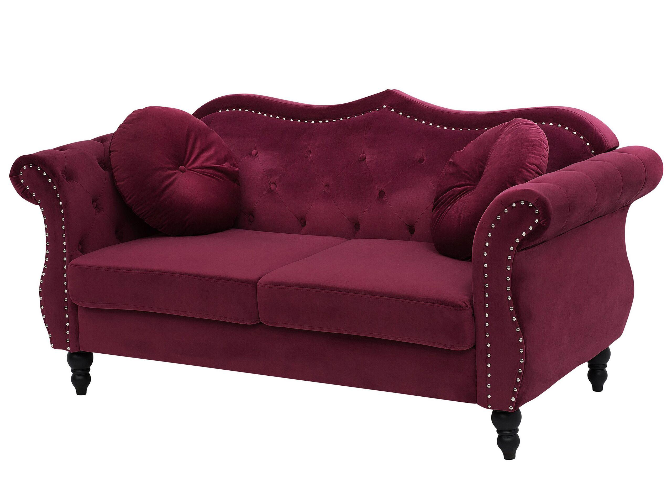 Beliani 2 Sitzer Sofa aus Samtstoff Glamourös SKIEN  