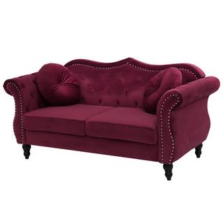 Beliani 2 Sitzer Sofa aus Samtstoff Glamourös SKIEN  