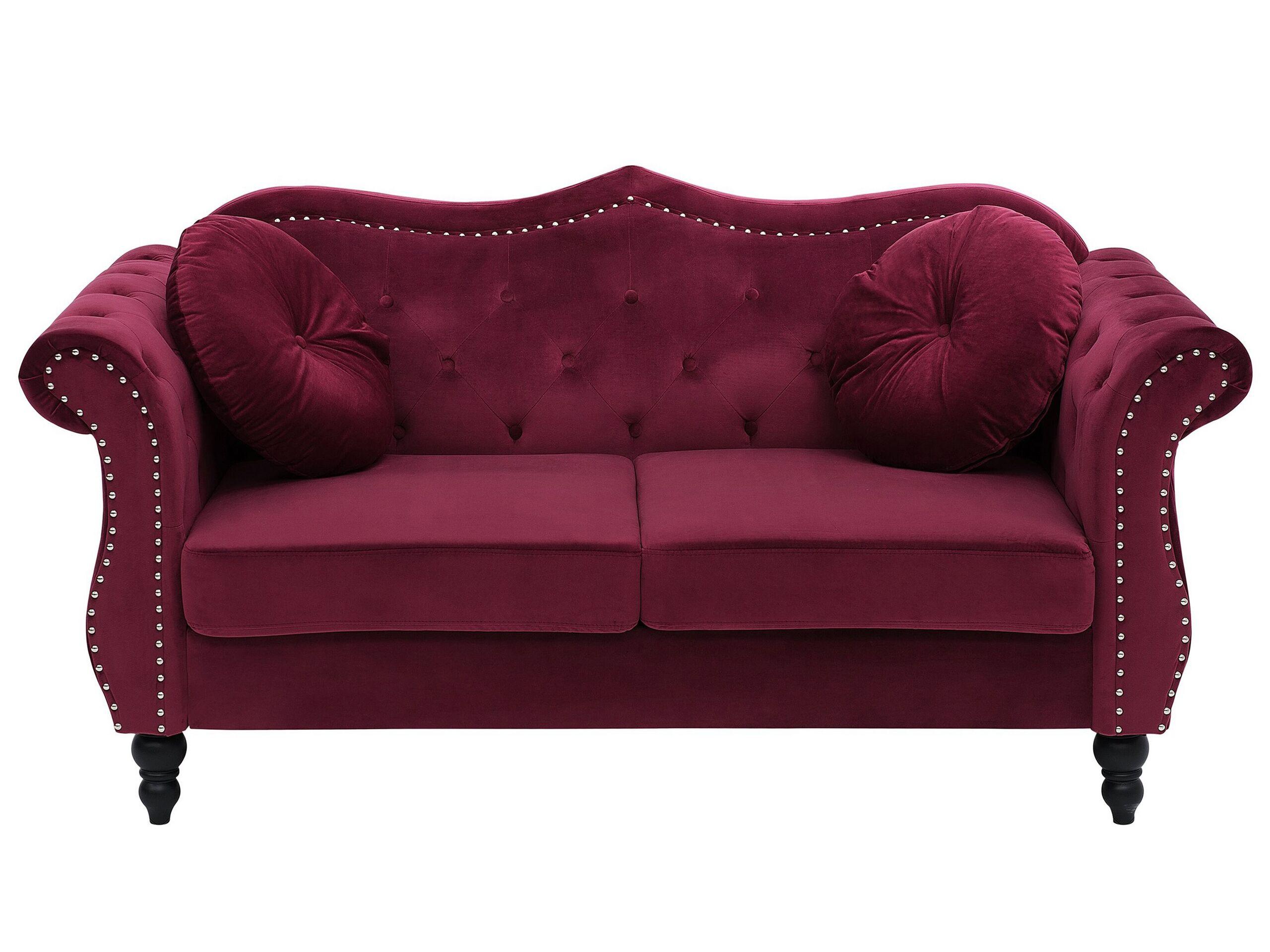 Beliani 2 Sitzer Sofa aus Samtstoff Glamourös SKIEN  