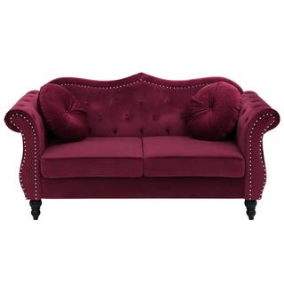 Beliani 2 Sitzer Sofa aus Samtstoff Glamourös SKIEN  