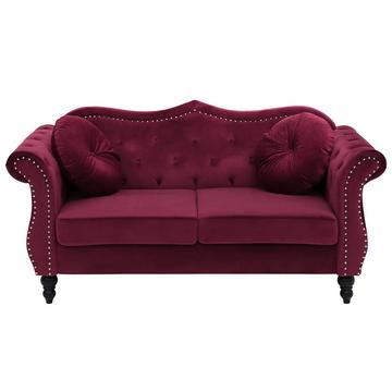 2 Sitzer Sofa aus Samtstoff Glamourös SKIEN