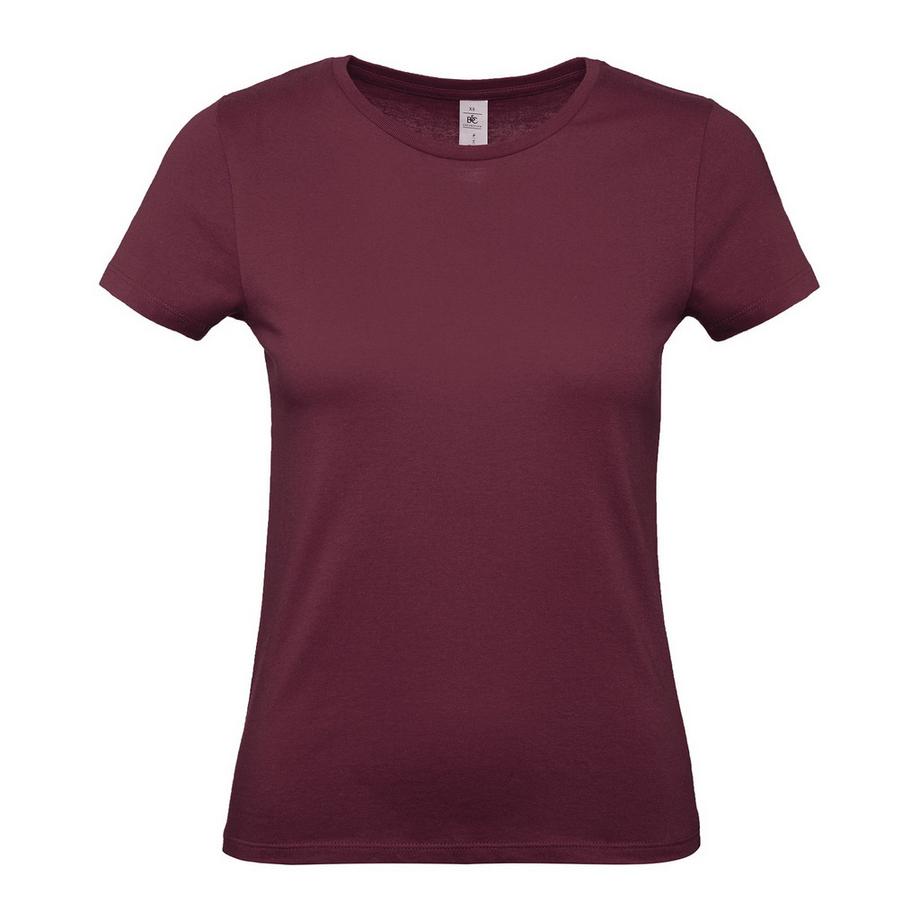 B and C T-Shirt Coupe Féminine avec Col Côtelé  