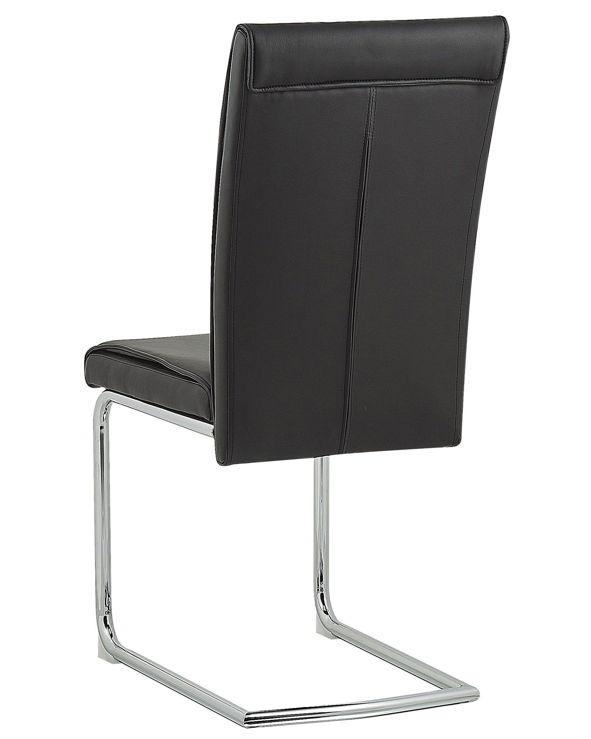 Beliani Esszimmerstuhl 2er Set aus Kunstleder Modern ROVARD  