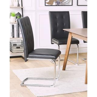 Beliani Lot de 2 chaises de salle à manger en Cuir PU Moderne ROVARD  